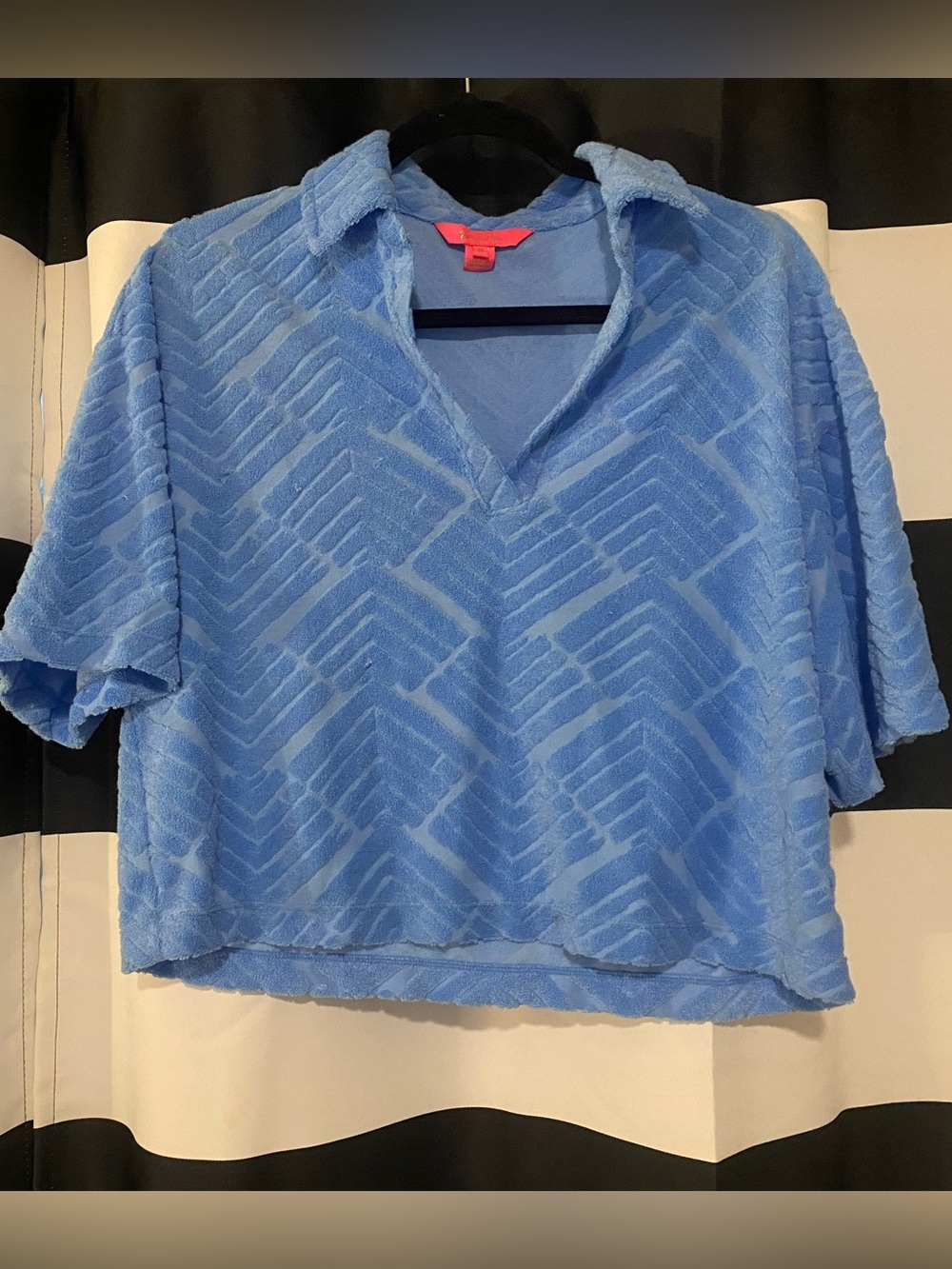 Lilly Pulitzer Belleview top in Boca Blue Lilly Zig Zag